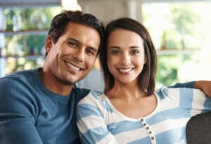 Couple considering Invisalign financing.
